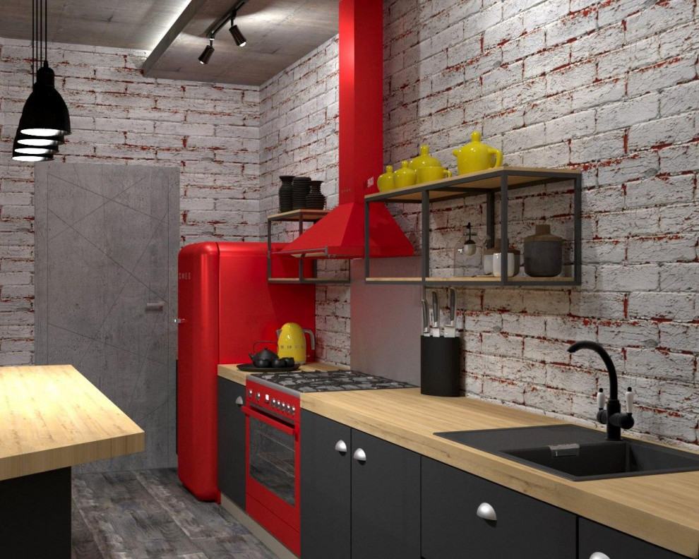 Офисная кухня в стиле лофт