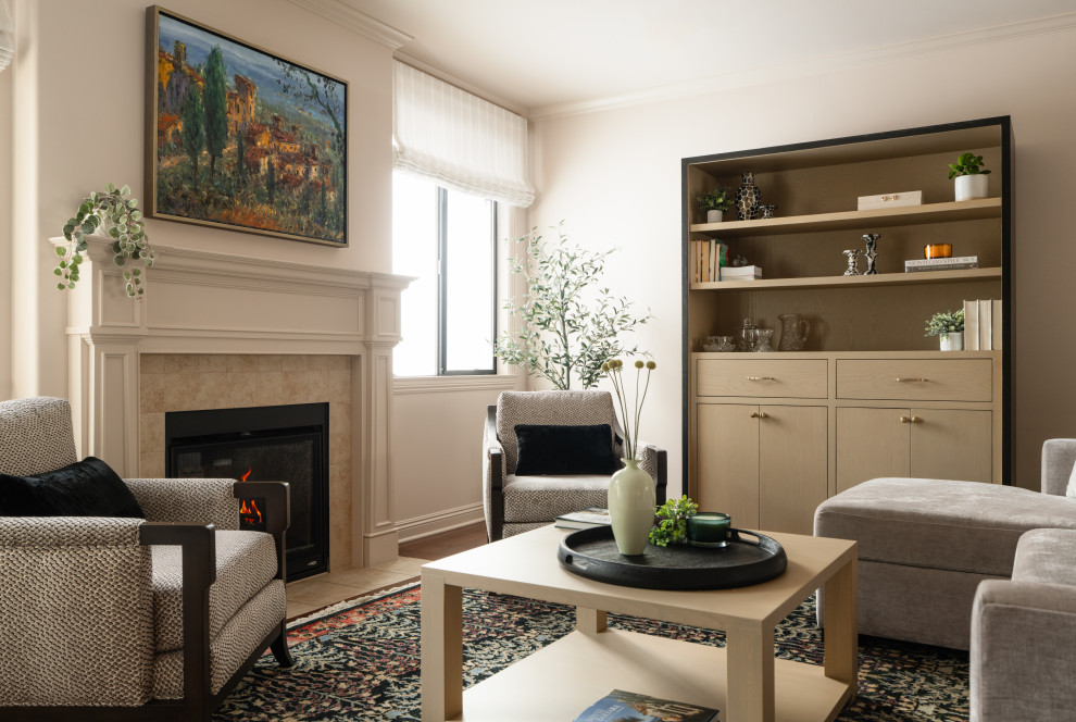 Transitional living room photo in Santa Barbara