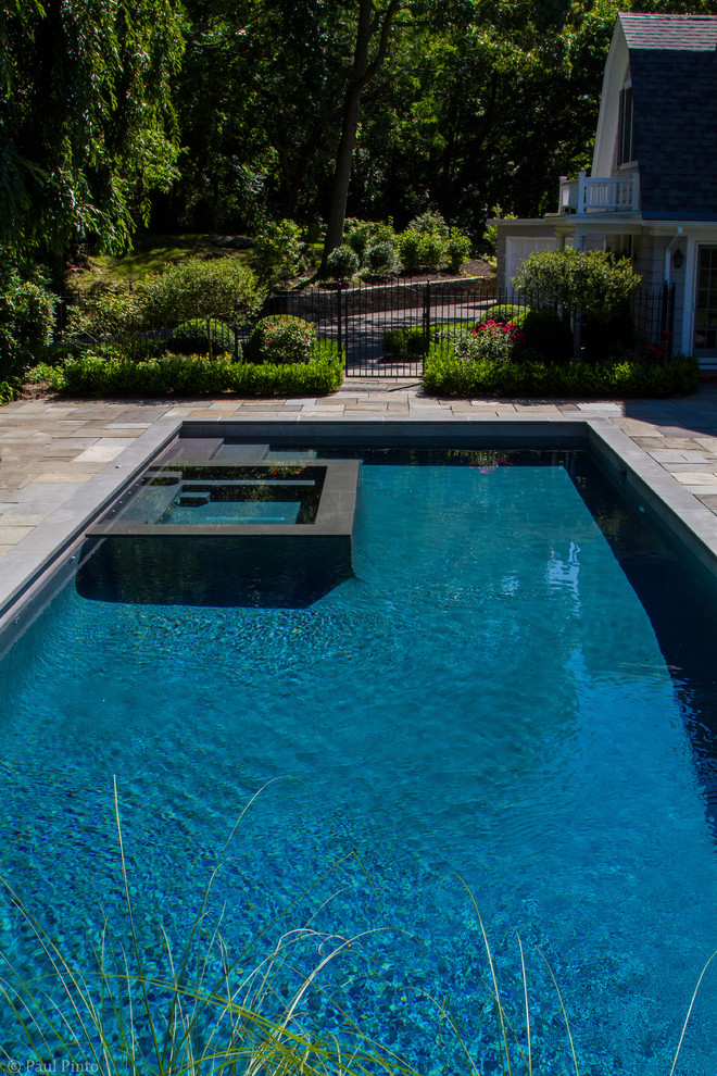 Pool - large transitional pool idea in New York