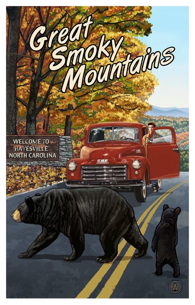 by Artist Paul A. Lanquist Hayesville North Carolina Art Print, 12"x18