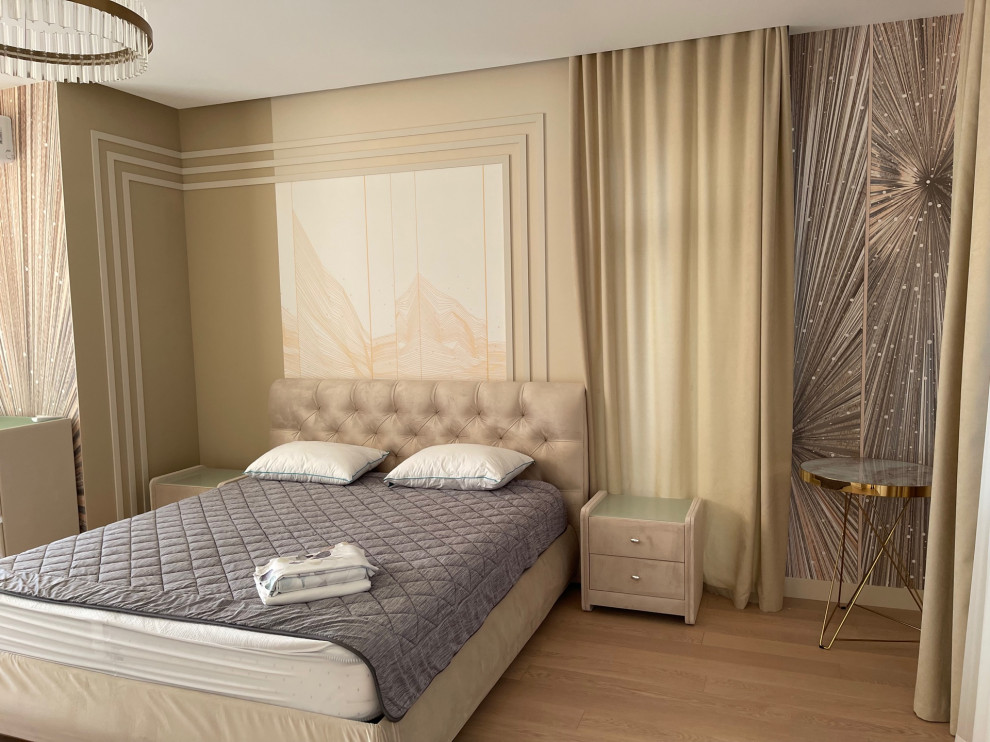 Спальни в проекте жилого дома на побережье, в г. Геленджике