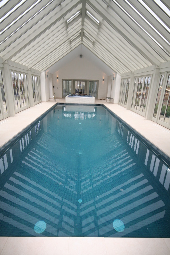 Design ideas for an eclectic pool in Surrey.