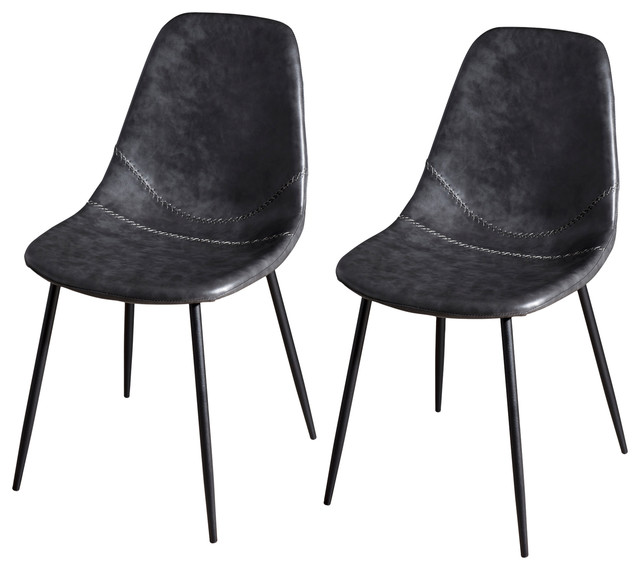 John Dining Chairs, Black, Set of 2