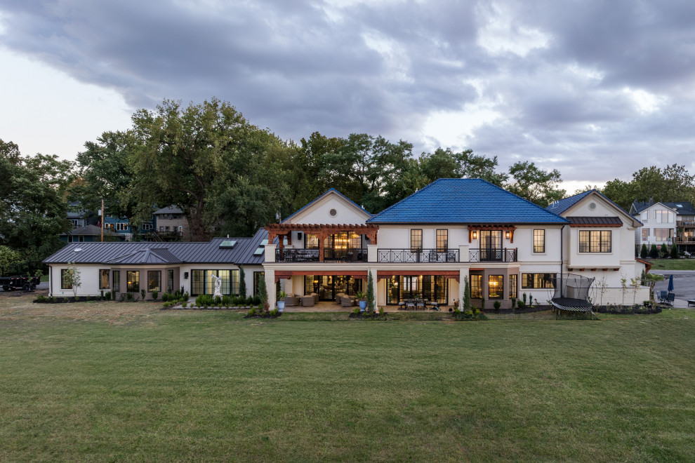 Inspiration for a transitional exterior home remodel in Kansas City