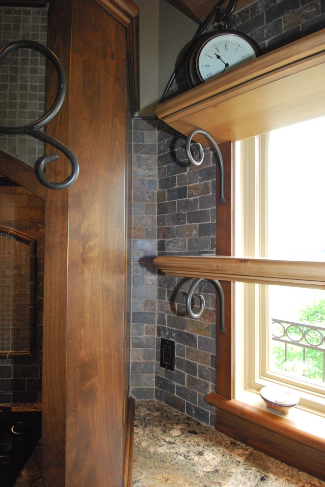 Inspiration for a rustic kitchen remodel in Indianapolis