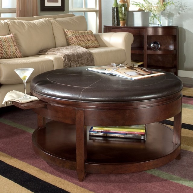 Magnussen T1096-45 Newark Wood Round Coffee Table - Traditional ...