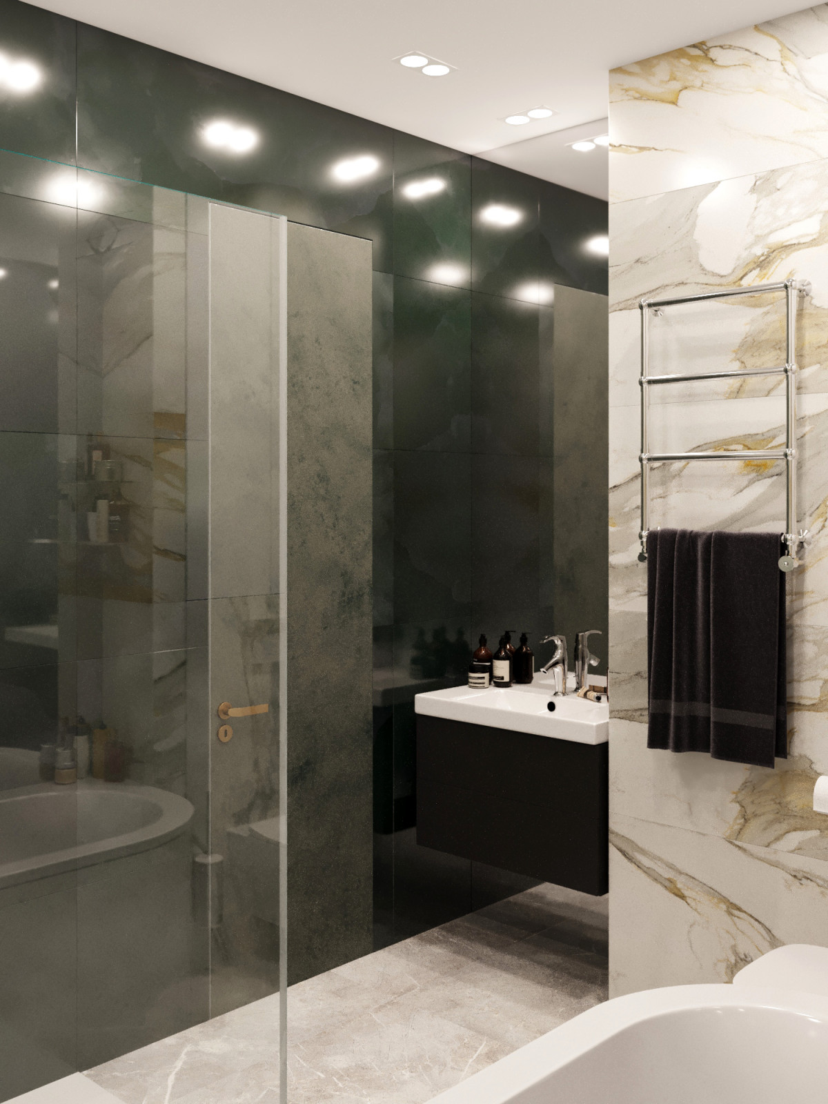 Маленькая квартира в зеленых тонах