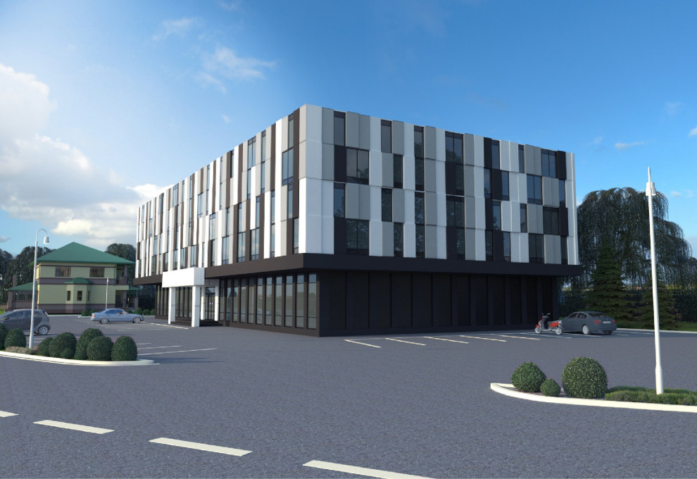 Концепция фасада торгового центра в г. Ставрополе.