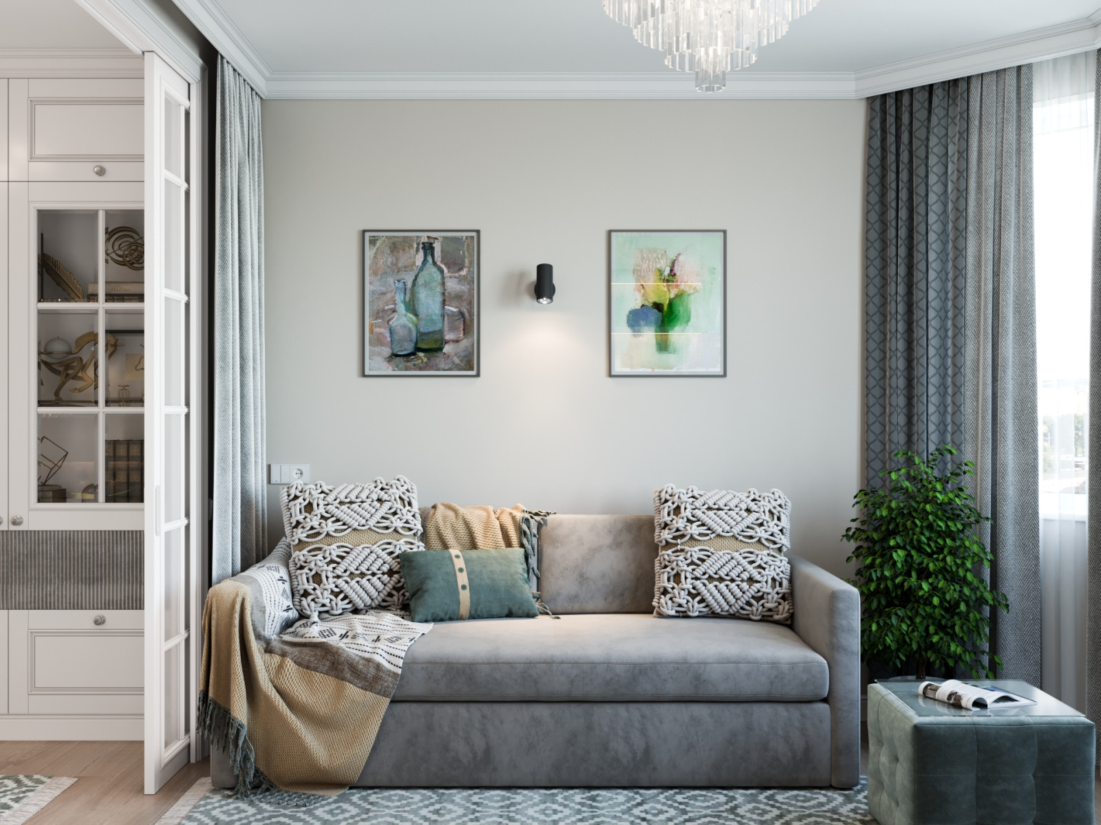 Интерьер квартиры на Туристской ул. - "Springflat" (57,8 кв.м.)