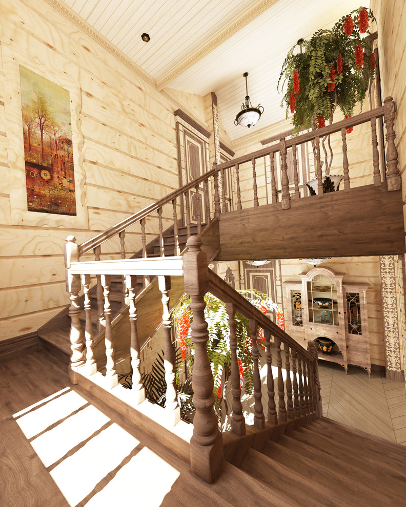 Интерьер загородного дома в стиле русско-европейское кантри