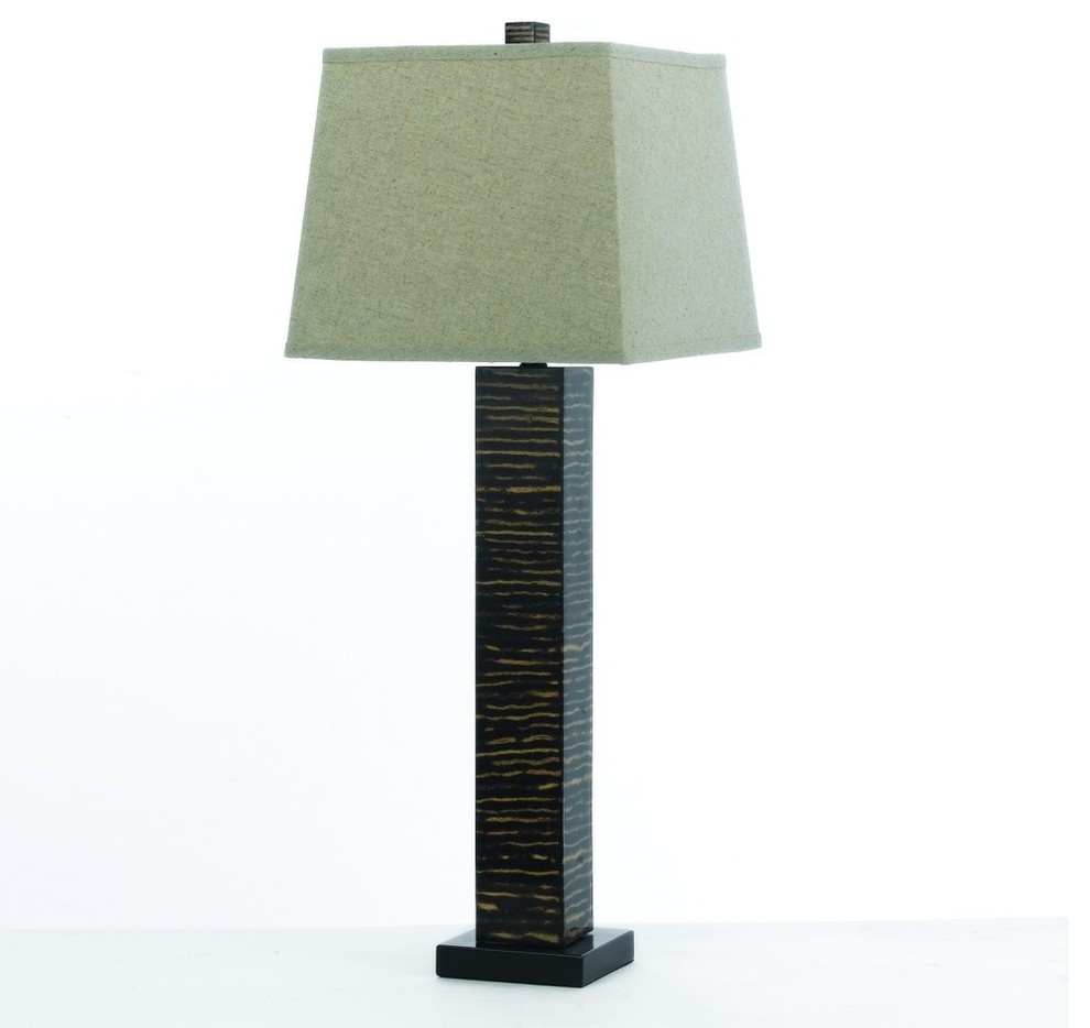 Coco Twig Table Lamp Bronze Accents with Finial