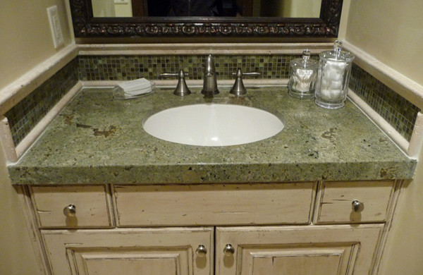 Green Bathroom Countertop Traditional Bathroom Salt Lake