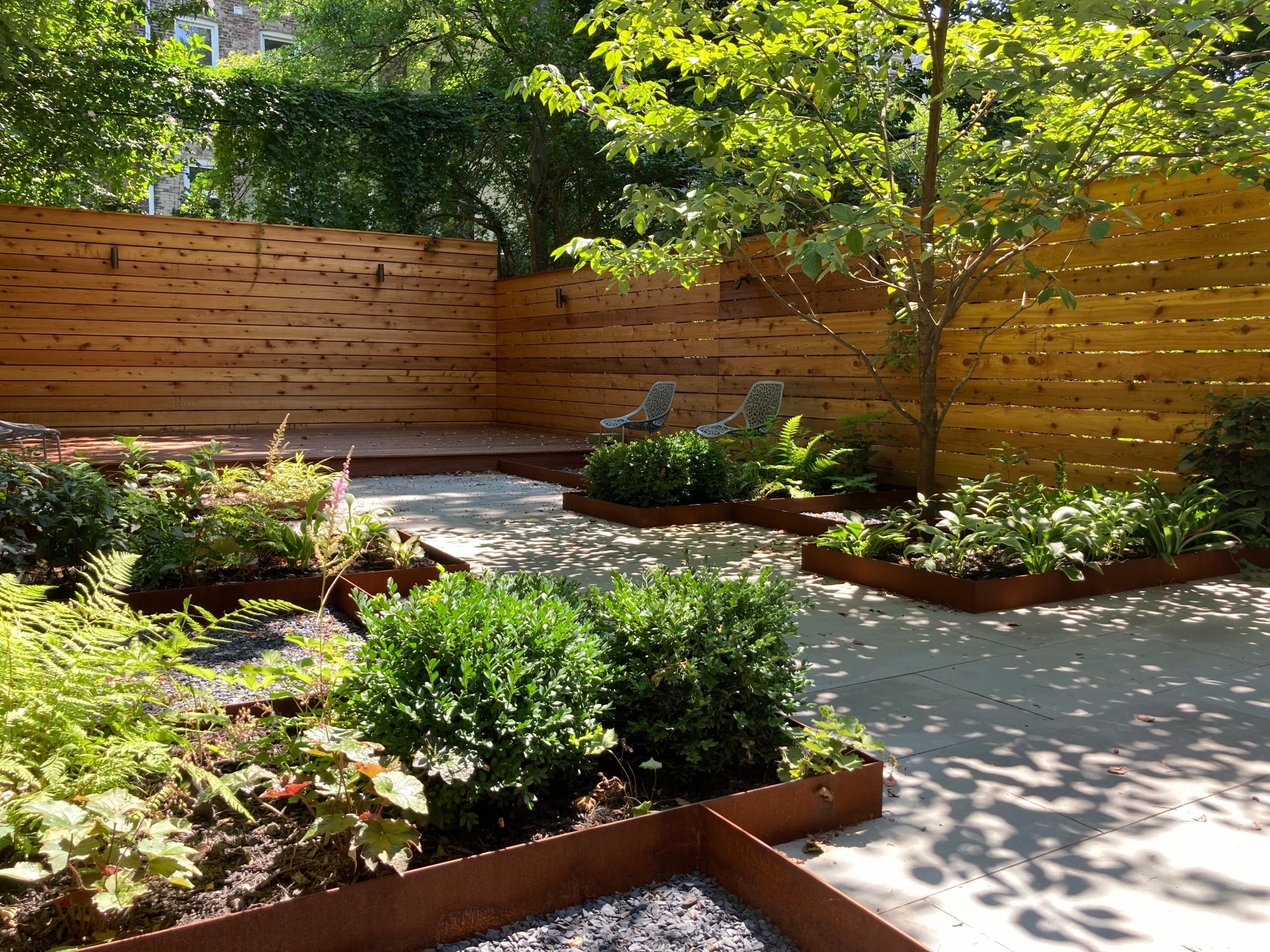 Angular Corten Steel Garden