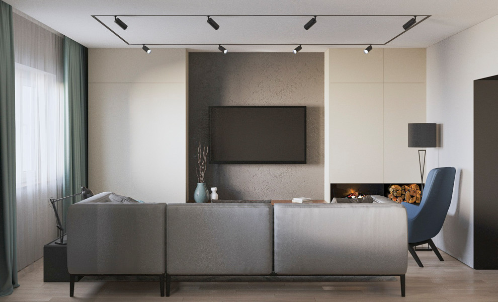 Кухня-гостиная в современном стиле