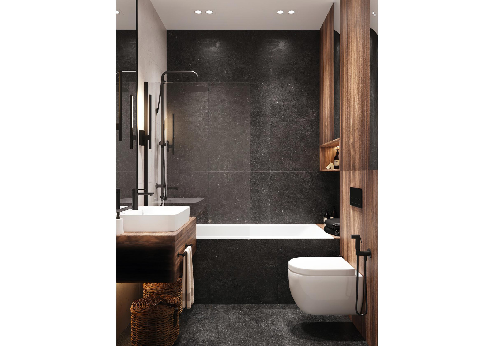 Яркий смешанный стиль в квартире 70 м2