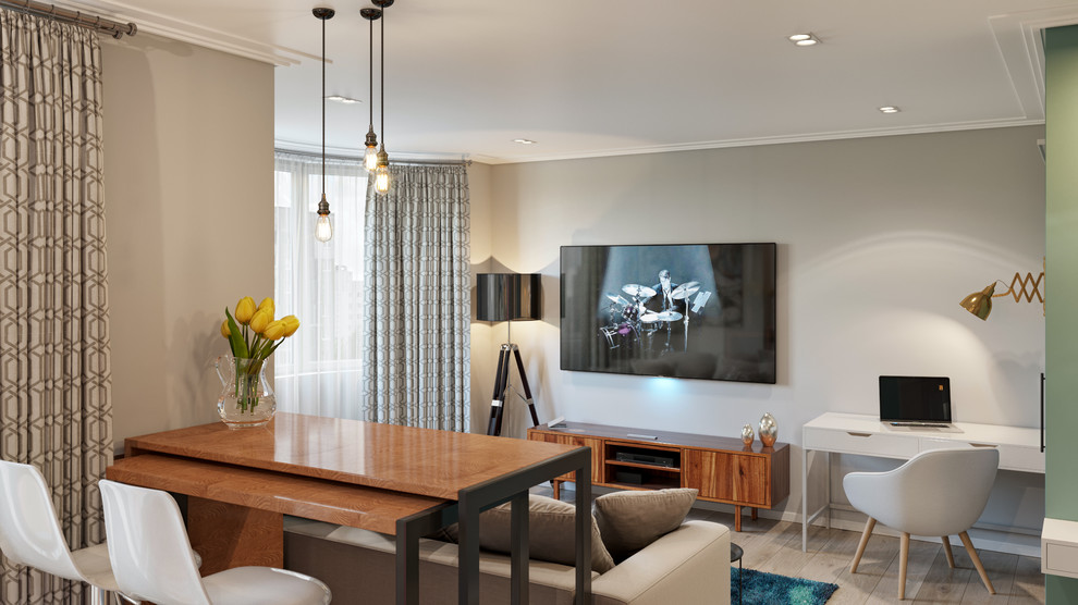 Дизайн-проект бюджетной квартиры-студии 35 м.кв. в г. Одинцово