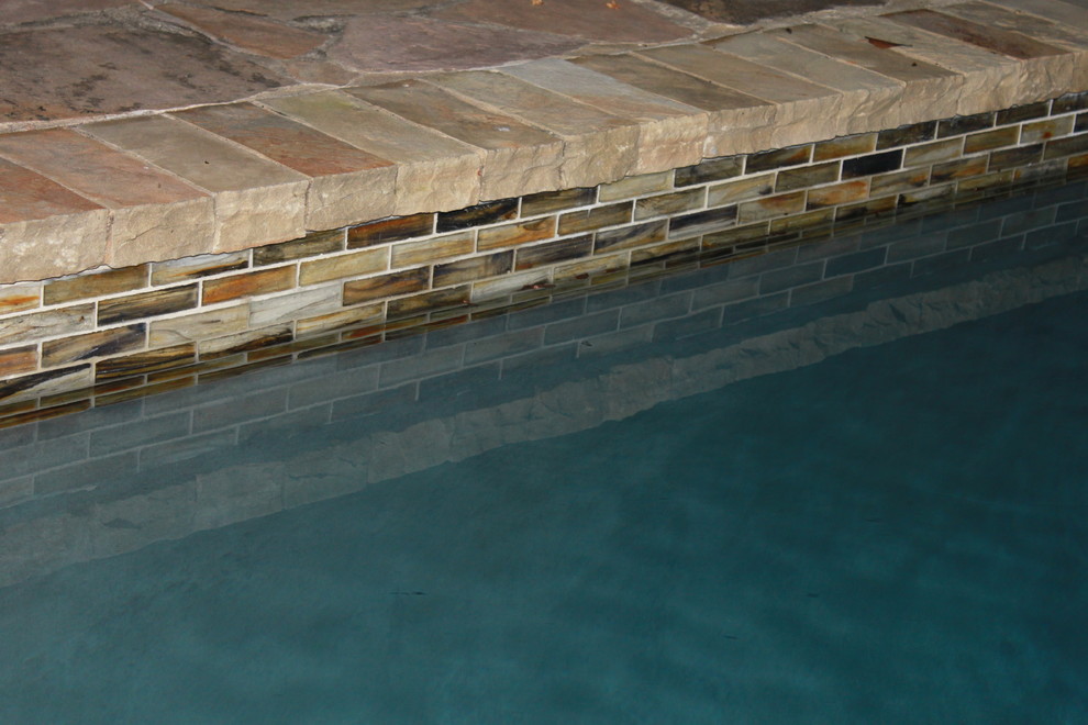 Pool - rustic pool idea in Houston