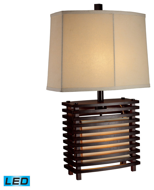 Dimond Lighting D1419-LED Burns Valley 2 Light Table Lamps in Espresso Wood