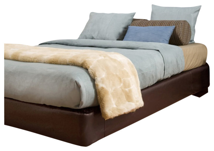 Howard Elliott Avanti Pecan King-size Platform Bed and Headboard Kit