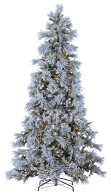 Pre-Lit Lightly Flocked Snowbell Pine With 900 Twinkling Lights, 9 Foot