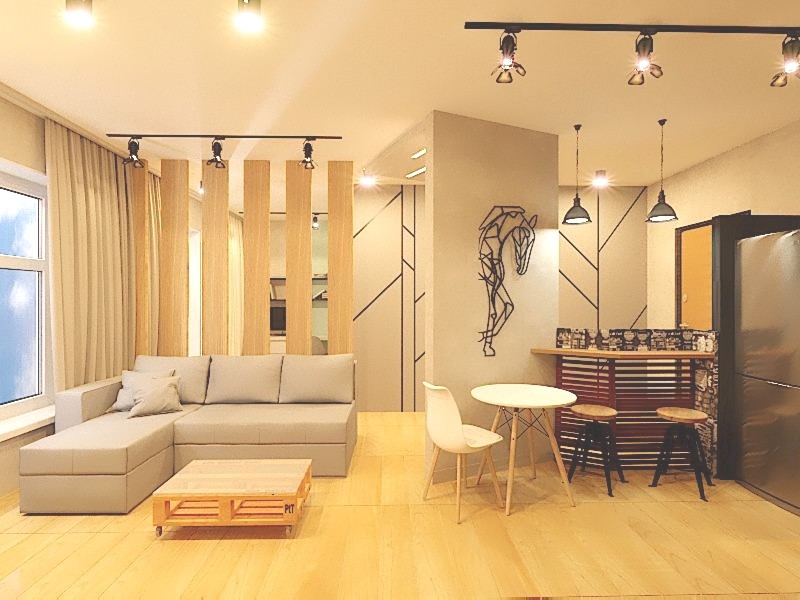 Дизайн студии 38,5 м2 ЖК Восточный