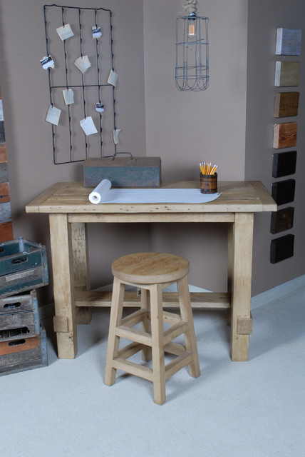 Old Lumber Work Table - Home Office - San Francisco - by Jaye Lee Interiors