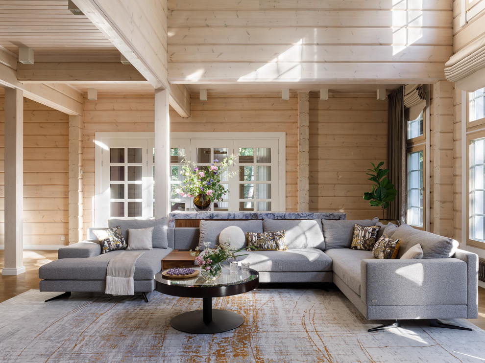 Гостиная с камином