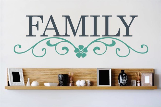Decal Vinyl Wall Sticker, Picture Art Family Quote, 8x30", 8X30 ...