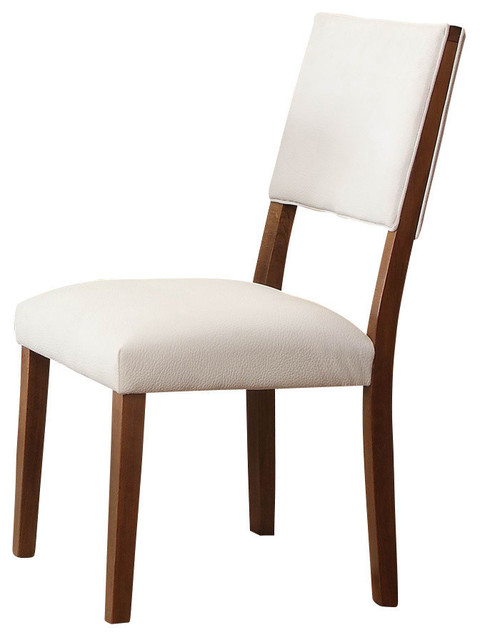 Homelegance Aria Side Chair In Dark Brown Bi Cast Vinyl Dining Homelegance Aria Side Chair In White Bi Cast Vinyl