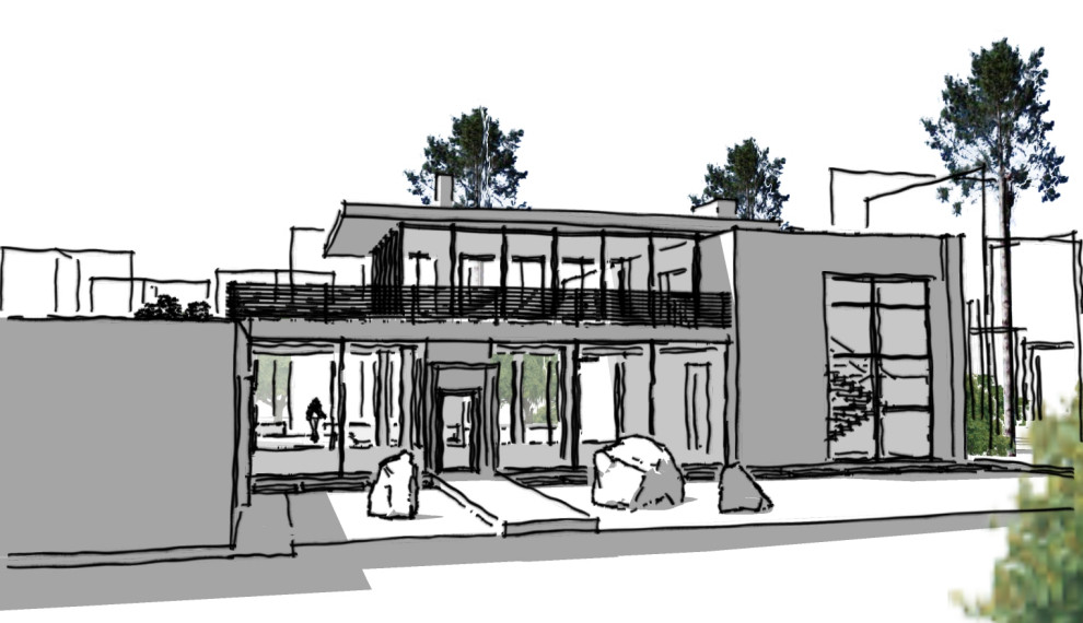 Эскиз индивидуального загородного дома