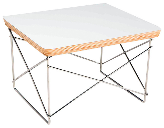 Wire Base Side Table White