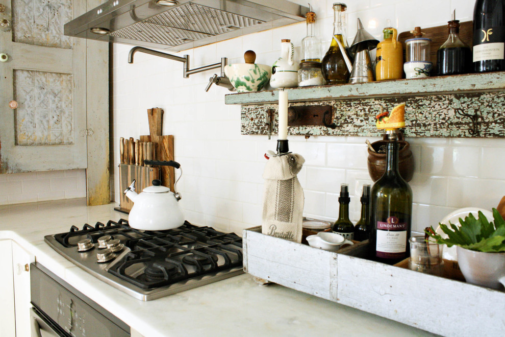 Eclectic kitchen in Tampa.