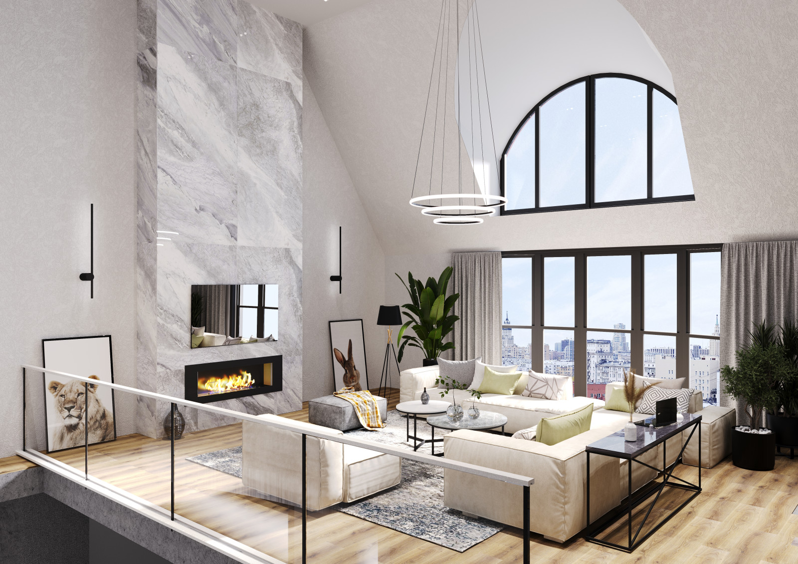 3д визуализация второго яруса в квартире г. Москва