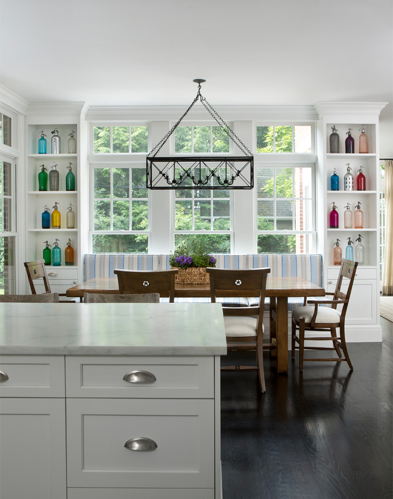 Dining room - transitional dining room idea in Detroit