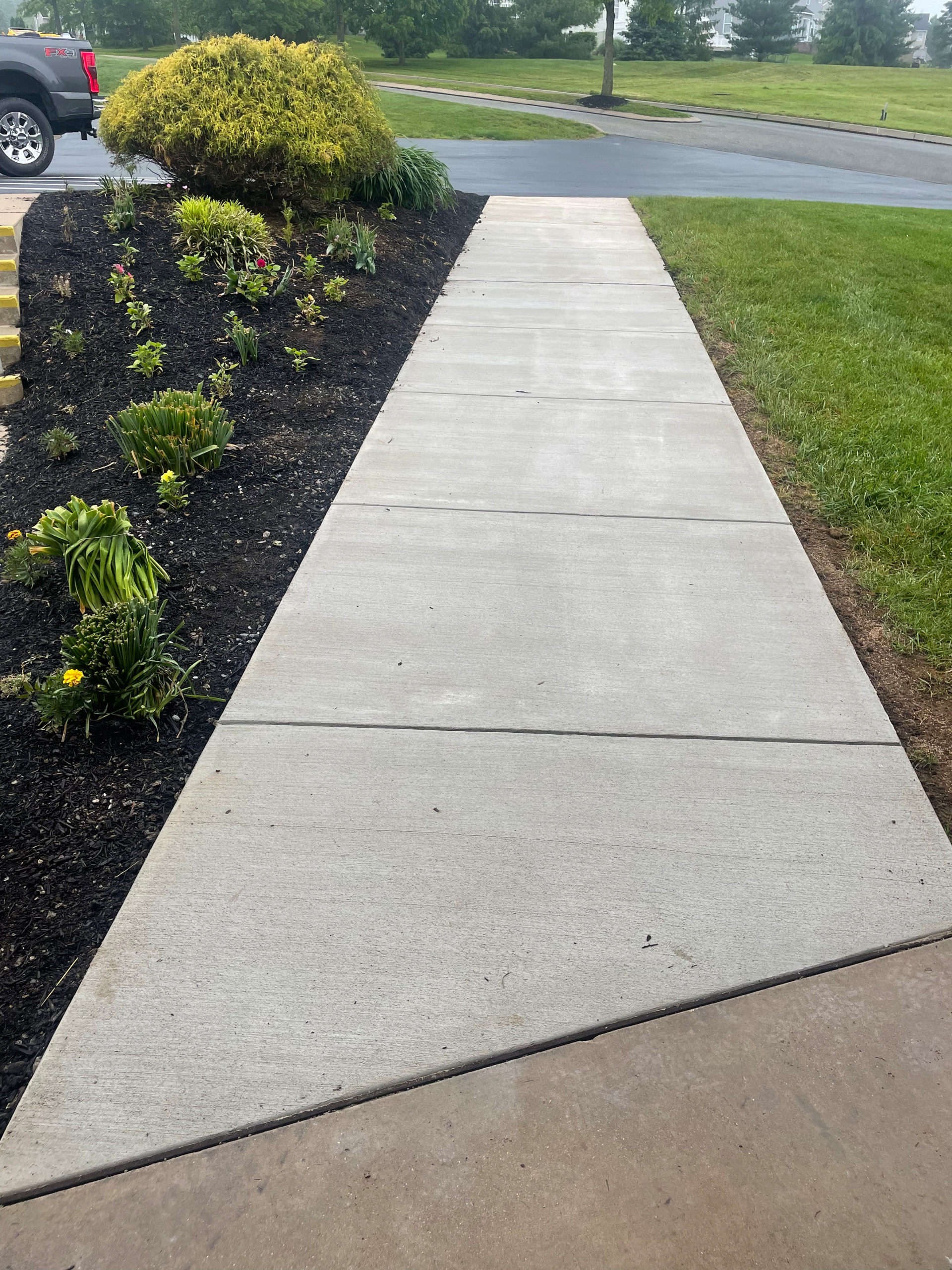 Concrete walkway