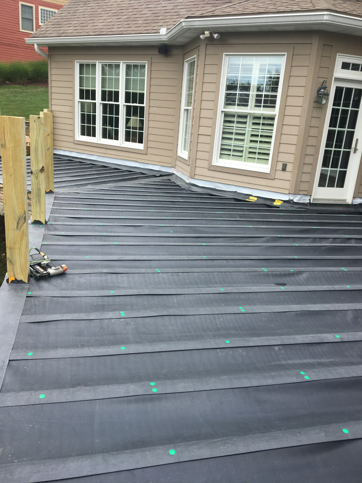 New deck with Dek Drain underdeck waterproofing system