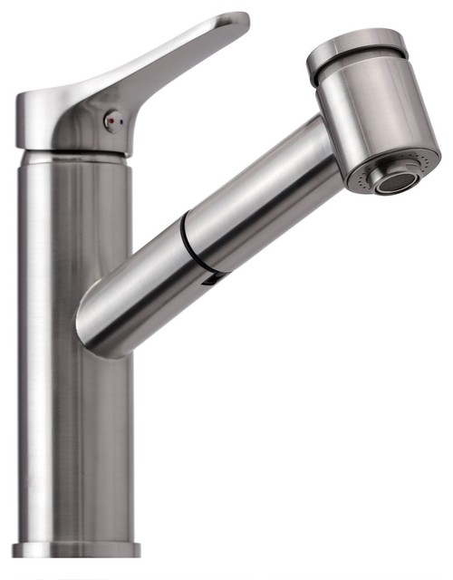 Peppermint Modern Brushed Nickel Single Handle Pull Out Sprayer Peppermint Modern Brushed Nickel Single Handle Pull Out Sprayer Kitchen Bathroom