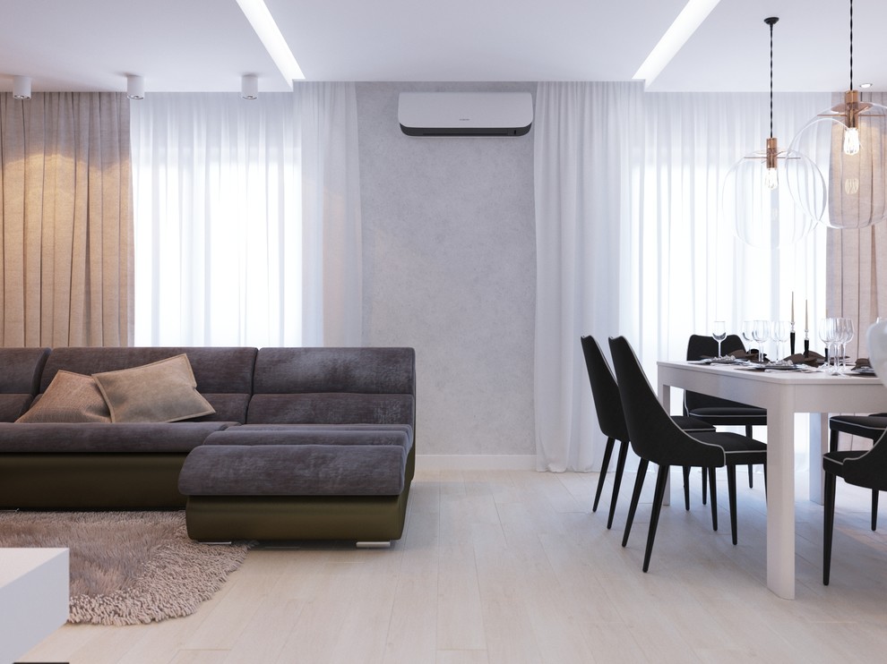 Кухня-гостиная для большой семьи