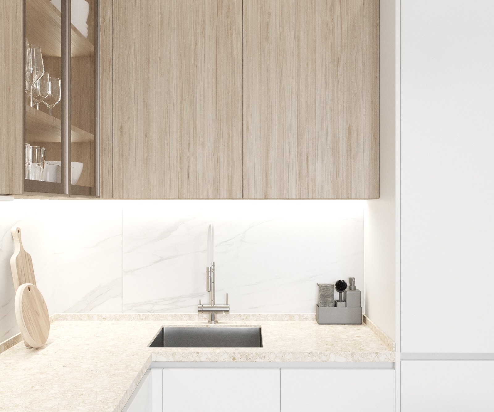 Кухня-гостиная в ЖК Аристократ