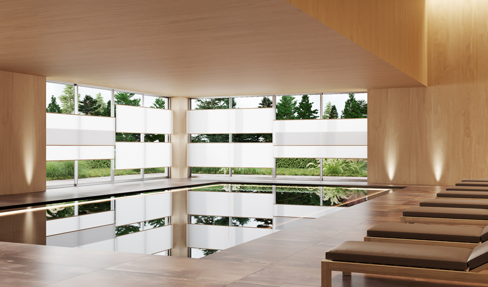 Бассейн в загородном доме