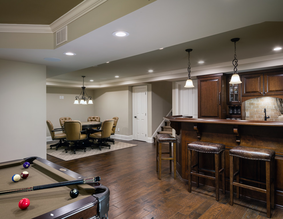 Custom Bar and Game Room - Traditional - Basement - Atlanta - by Boyce ...