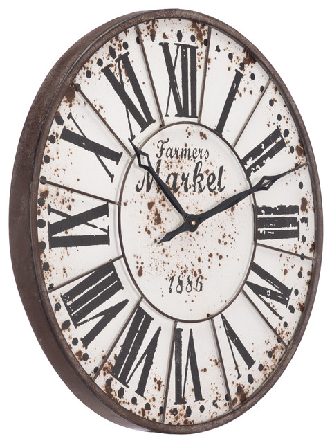 Zuo Decor Steel And Wood Wall Clock Antique Zuo Decor Steel And Wood Wall Clock Antique