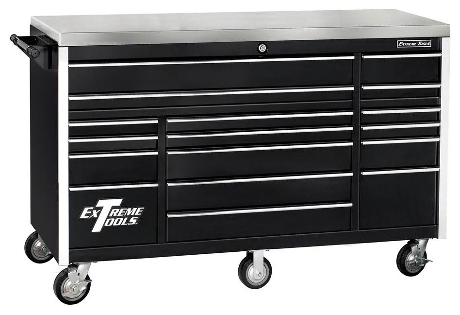 17 Drawer Castered Tool Cabinet W Stainless Steel Top