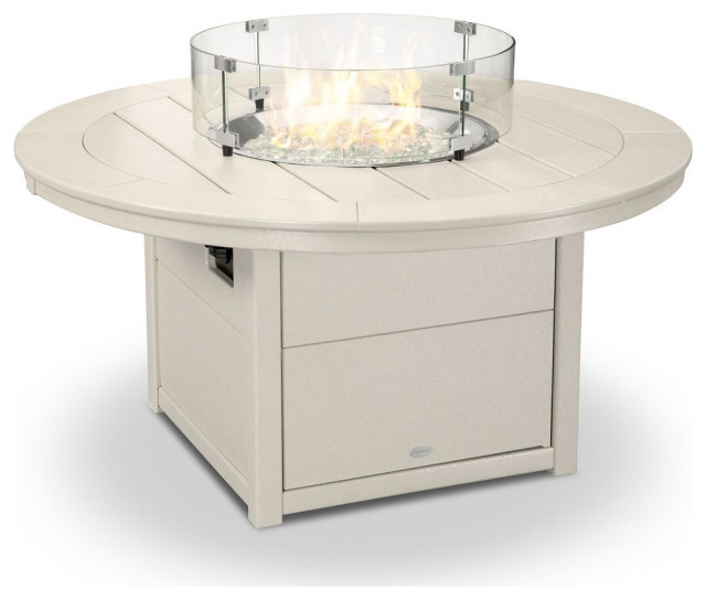 Polywood Round 48 Fire Pit Table Transitional Fire Pits By Polywood Houzz 