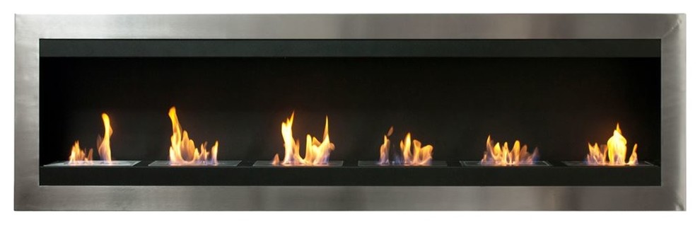 Ignis Maximum Wall Mounted Ventless Ethanol Fireplace With Glass