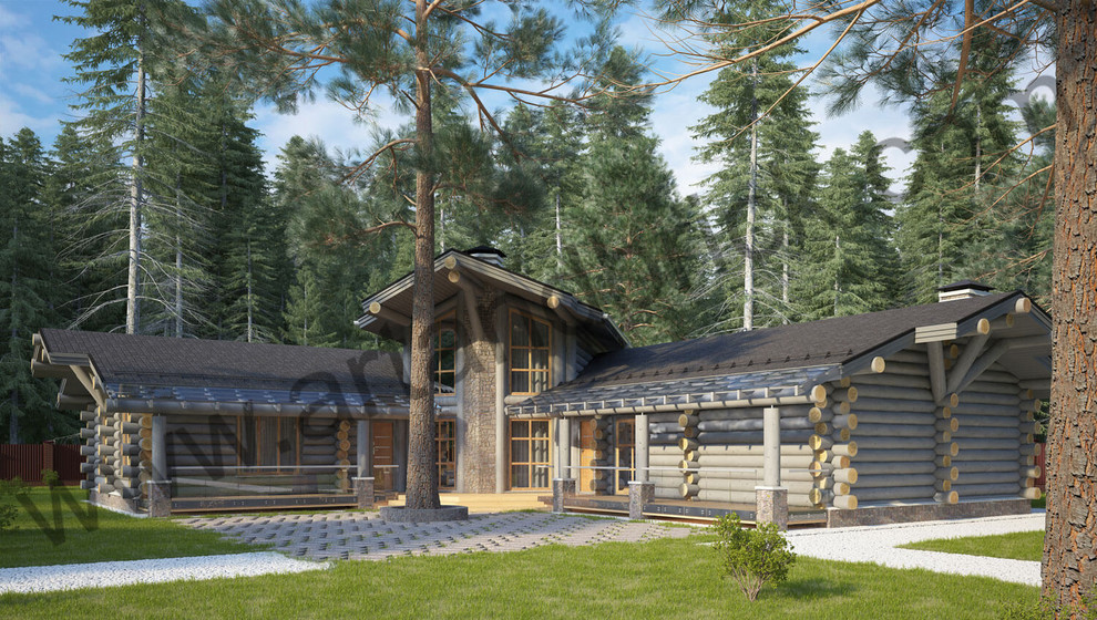 Проект деревянного дома из сухостойной сосны Kelo (г. Королев)