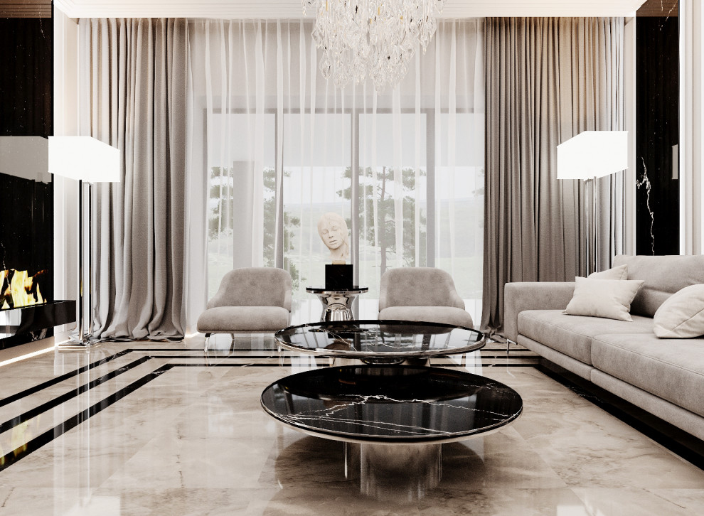 Дизайн гостиной в частном доме