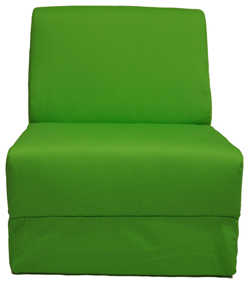 Fun Furnishing Teen Chair with Pillow Lime Green Canvas