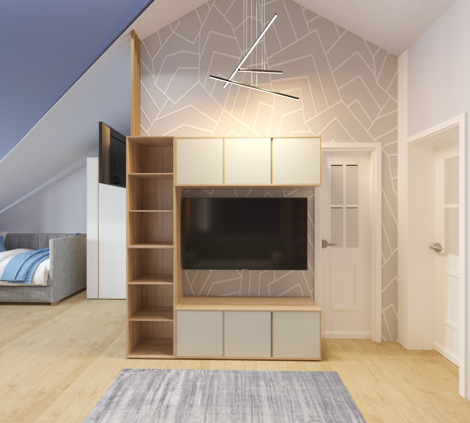 Проект детских комнат в Таунхаусе 25 м2