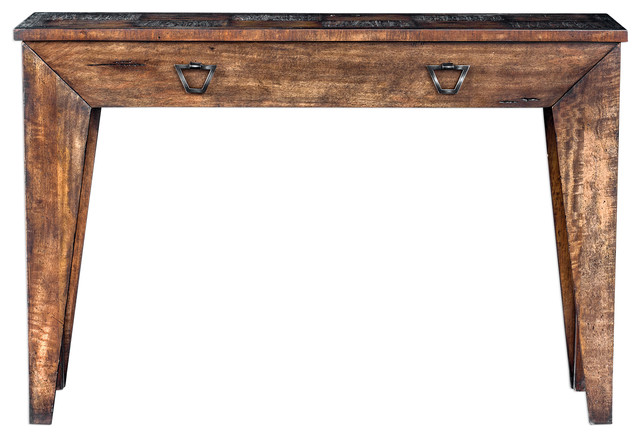 Delara Wood Console Table Rustic Console Tables By Ownax